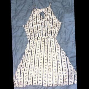 Cream and blue floral dress from Francesca’s